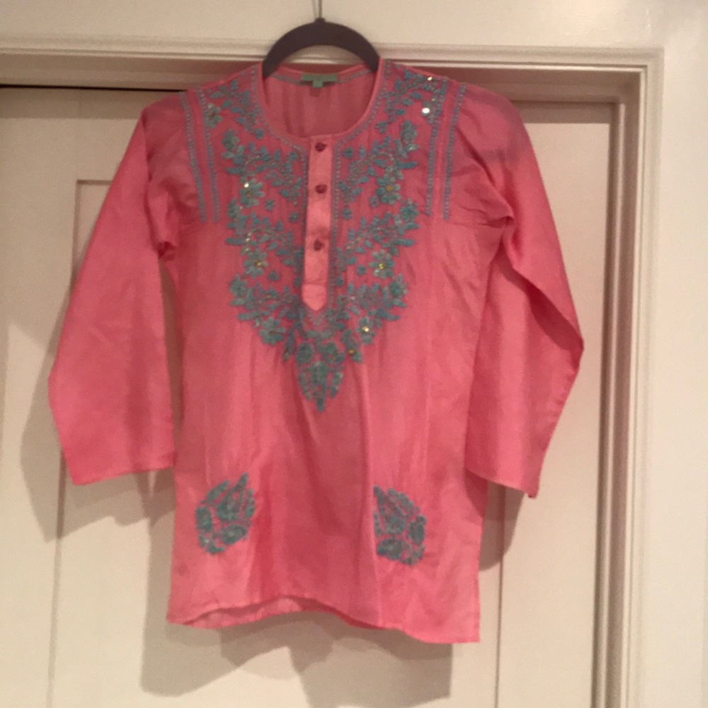 100% Silk kids Beaded Tunic